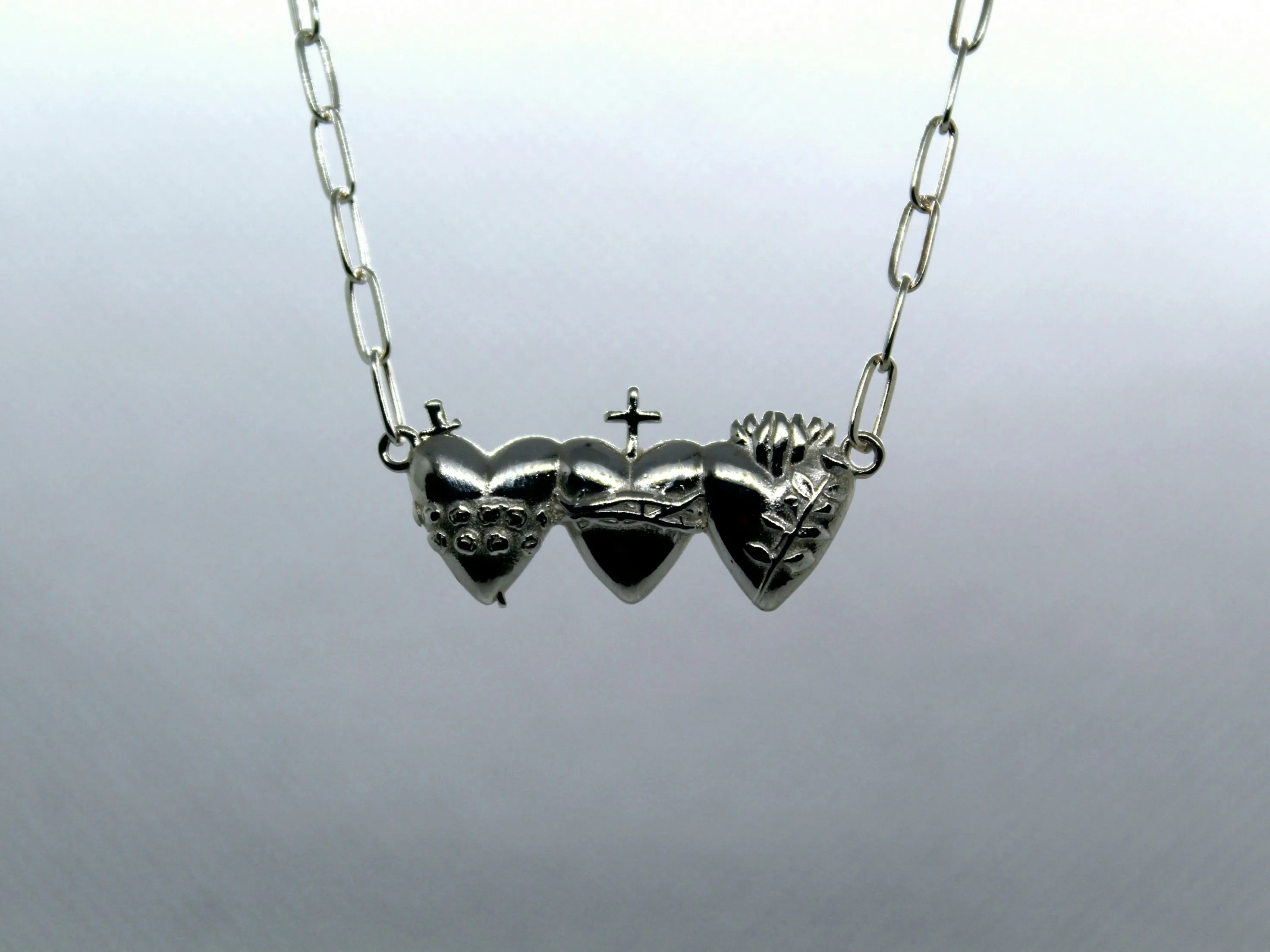 Holy Family Hearts Consecration Bracelet in 925 Sterling Silver
