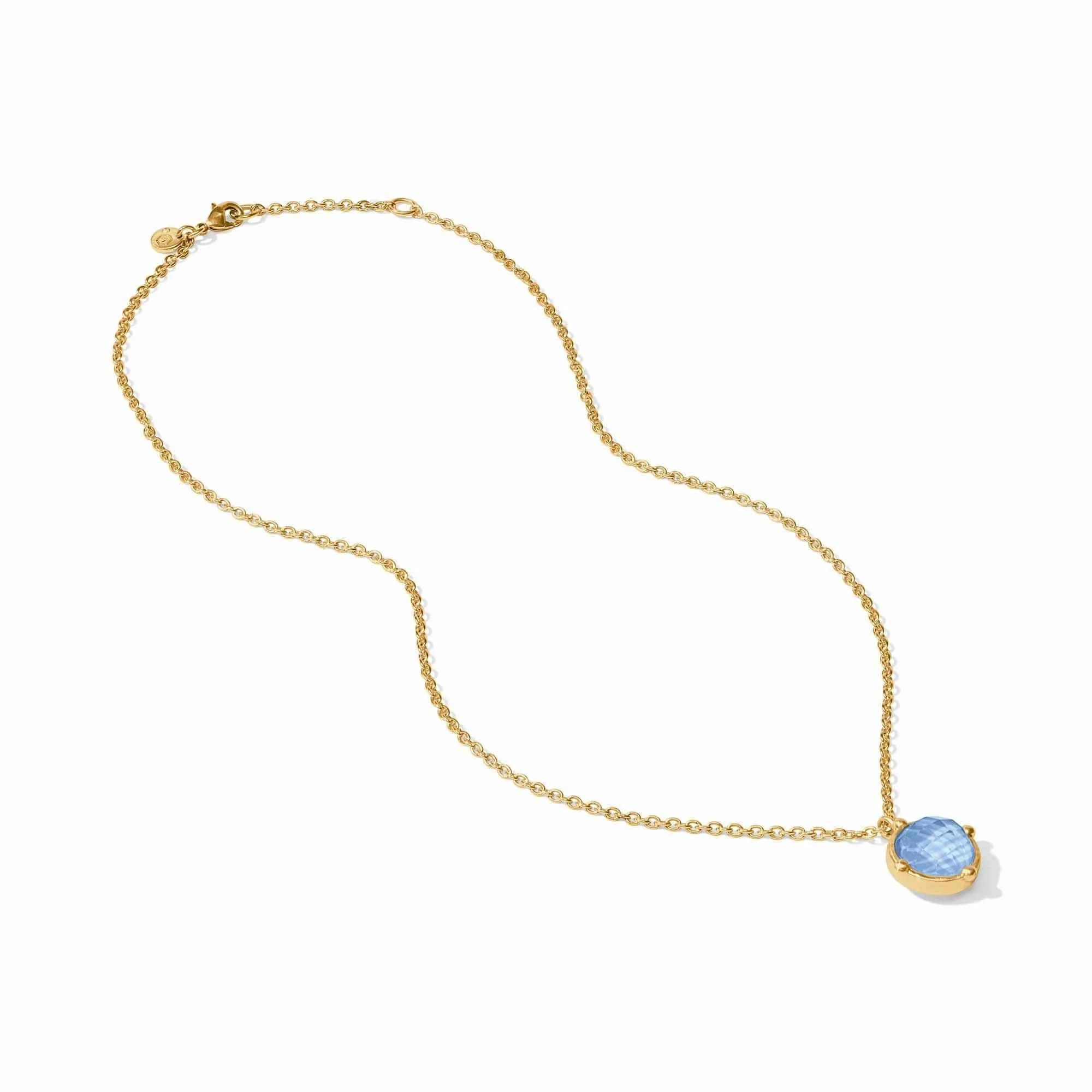 Honeybee Solitaire Necklace-Iridescent Emerald Green