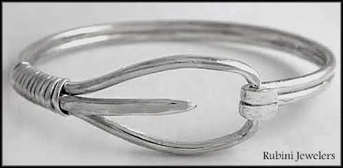 Hooked Open Tulip Rowing Blade & Wire Wrapping Bracelet by Rubini Jewelers