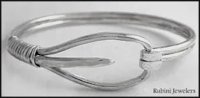 Hooked Open Tulip Rowing Blade & Wire Wrapping Bracelet by Rubini Jewelers