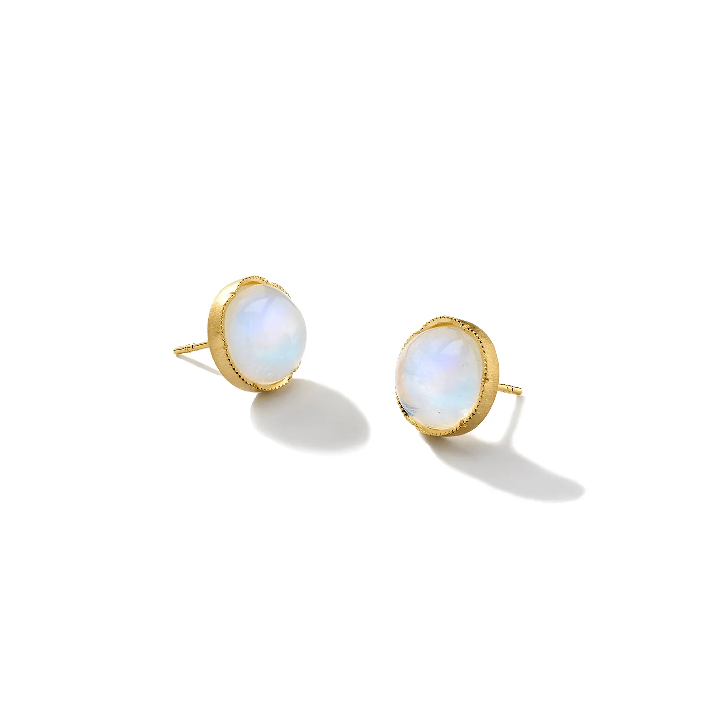 Irene Neuwirth Rainbow Moonstone Stud Earrings