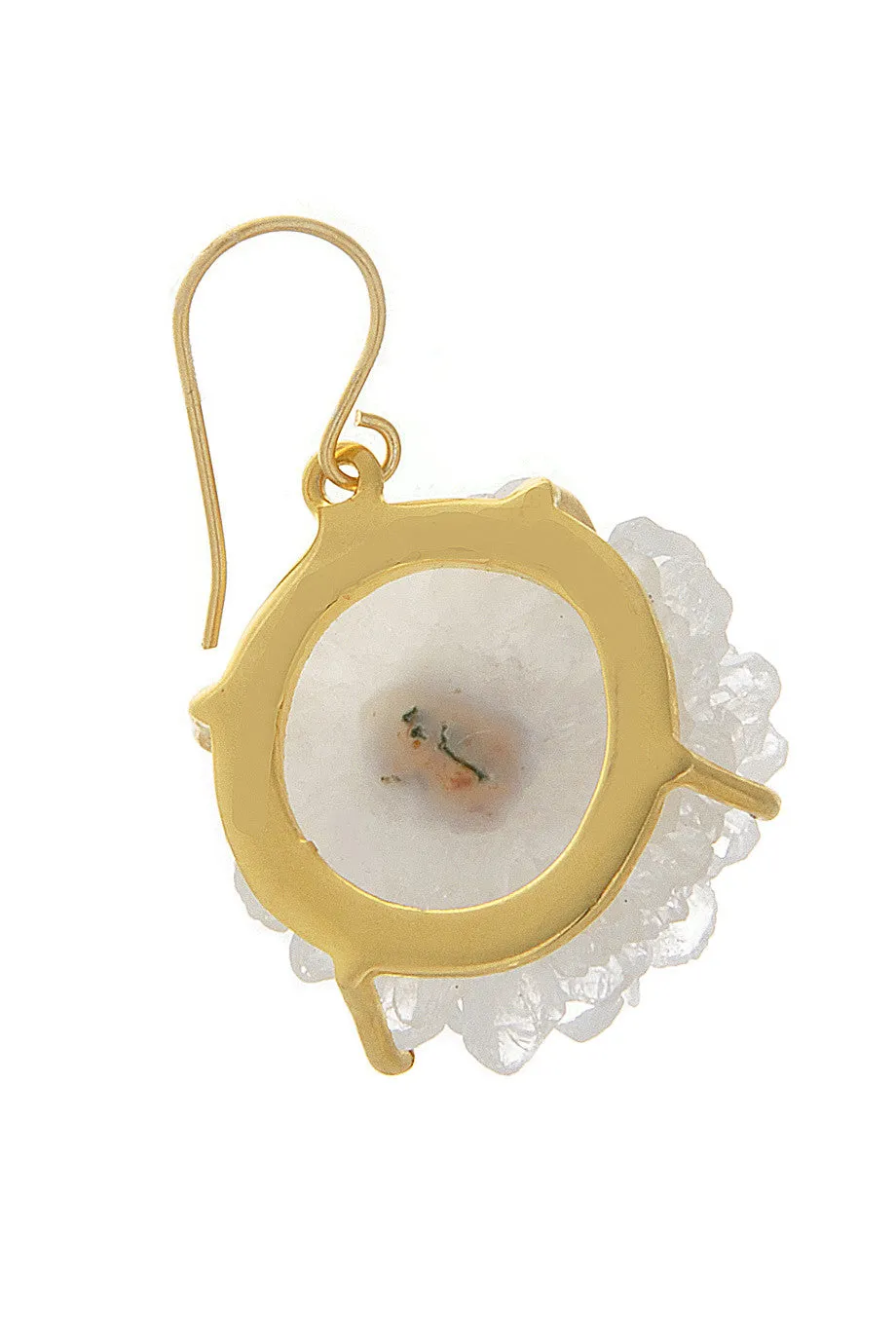 ISHARYA DRUZY White Flower Earrings