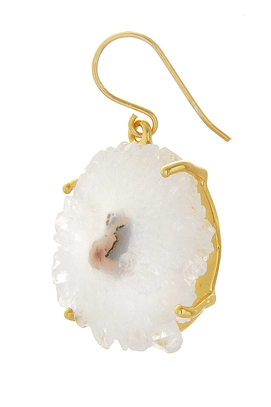 ISHARYA DRUZY White Flower Earrings