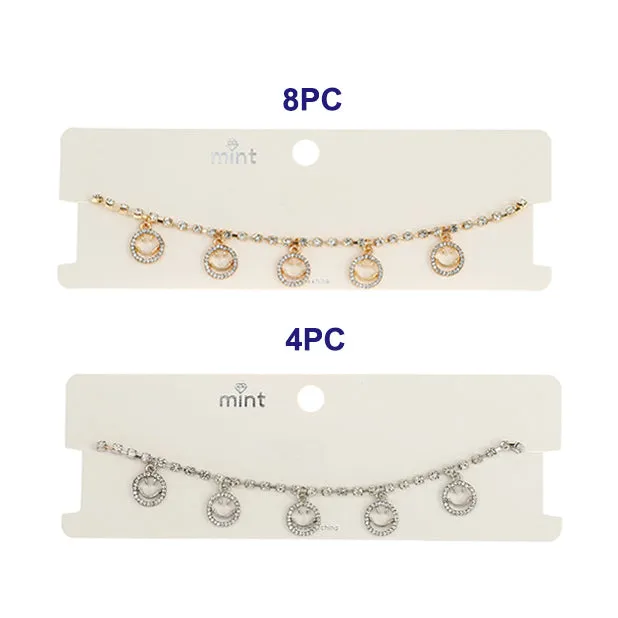 JAN44203 - Rhinestone Smile Charm Necklace