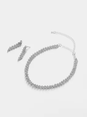 Jewelled Choker & Earring Set