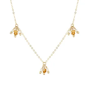 Joya Necklace ~ Citrine & Pearl