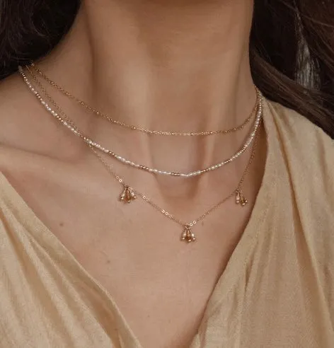 Joya Necklace ~ Citrine & Pearl