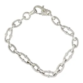 Judith Ripka Sterling Silver Link Bracelet