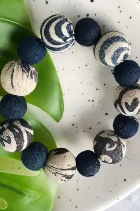Kantha Indigo Bauble Bracelet