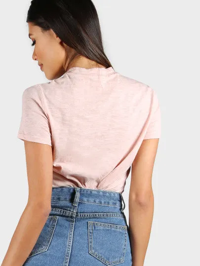 Keyhole choker fashion top