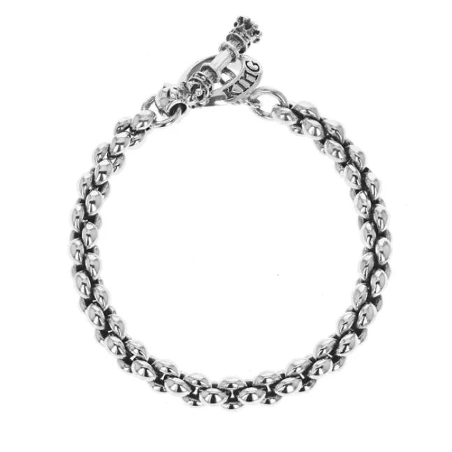 King Baby Sterling Silver Small Infinity Link Bracelet