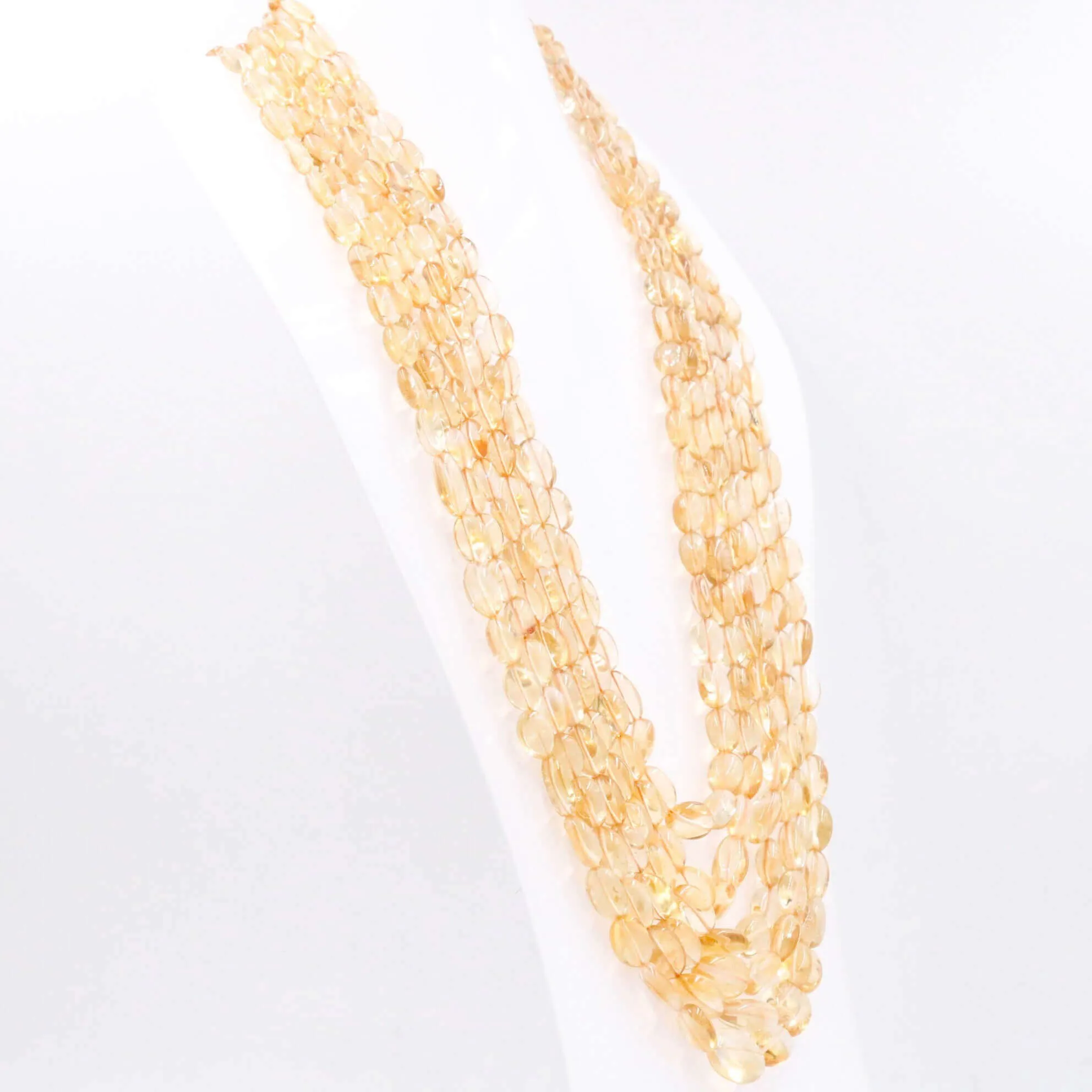 Layered Citrine Beaded Necklace 6 Strand Necklace Beaded Citrine Necklace Citrine Sarafa Indian Necklace MultiStrand Quartz Necklace SKU: 6143166