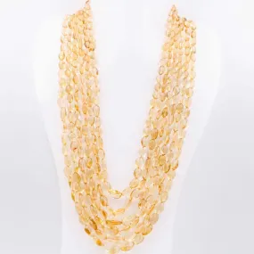 Layered Citrine Beaded Necklace 6 Strand Necklace Beaded Citrine Necklace Citrine Sarafa Indian Necklace MultiStrand Quartz Necklace SKU: 6143166