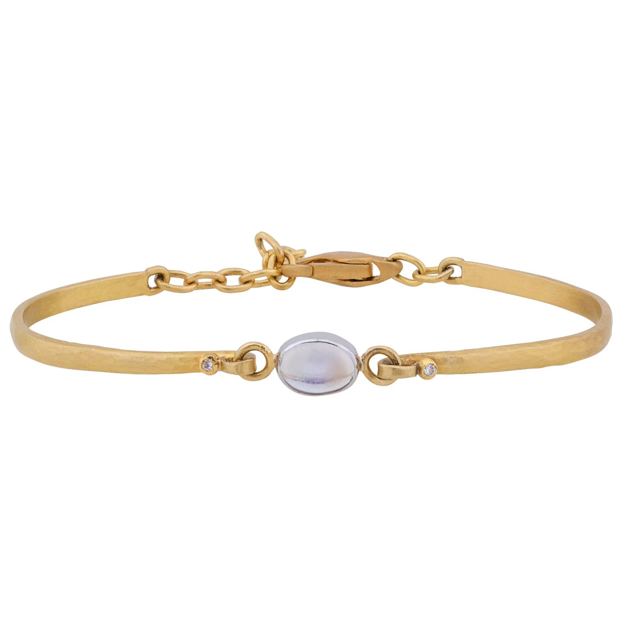 Lika Behar "Moondance" Bracelet 22K Yellow Gold Rainbow Moonstone