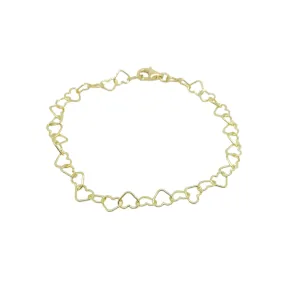 Little Heart Bracelet Gold 7”