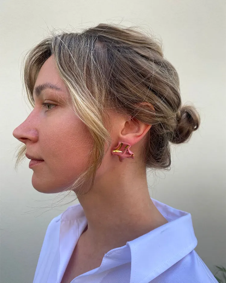 Little Petunia Ceramic Earrings
