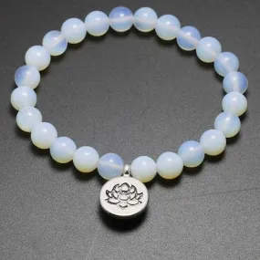 Lotus Flower Moonstone Bracelet
