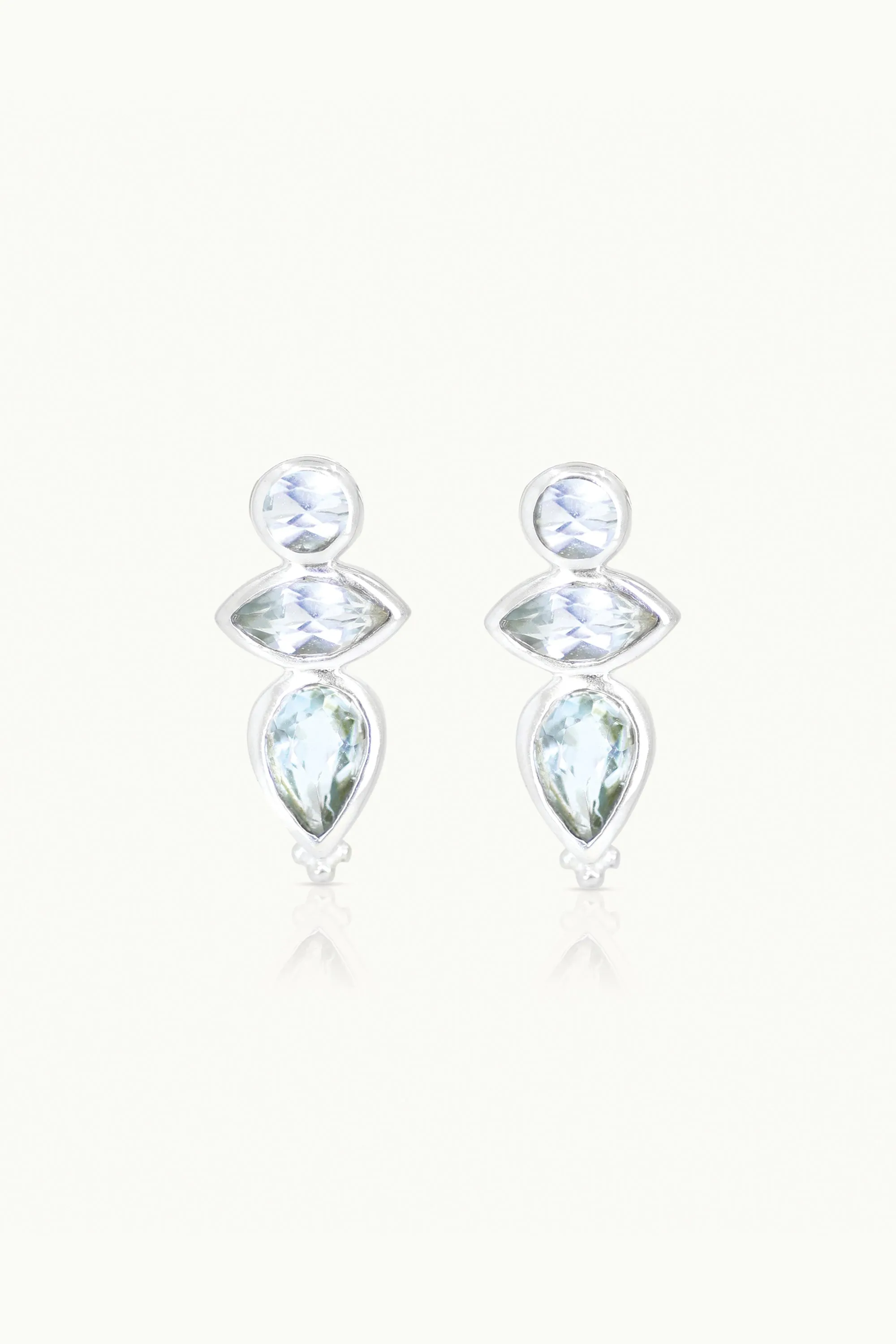 Mabel Topaz Silver Stud