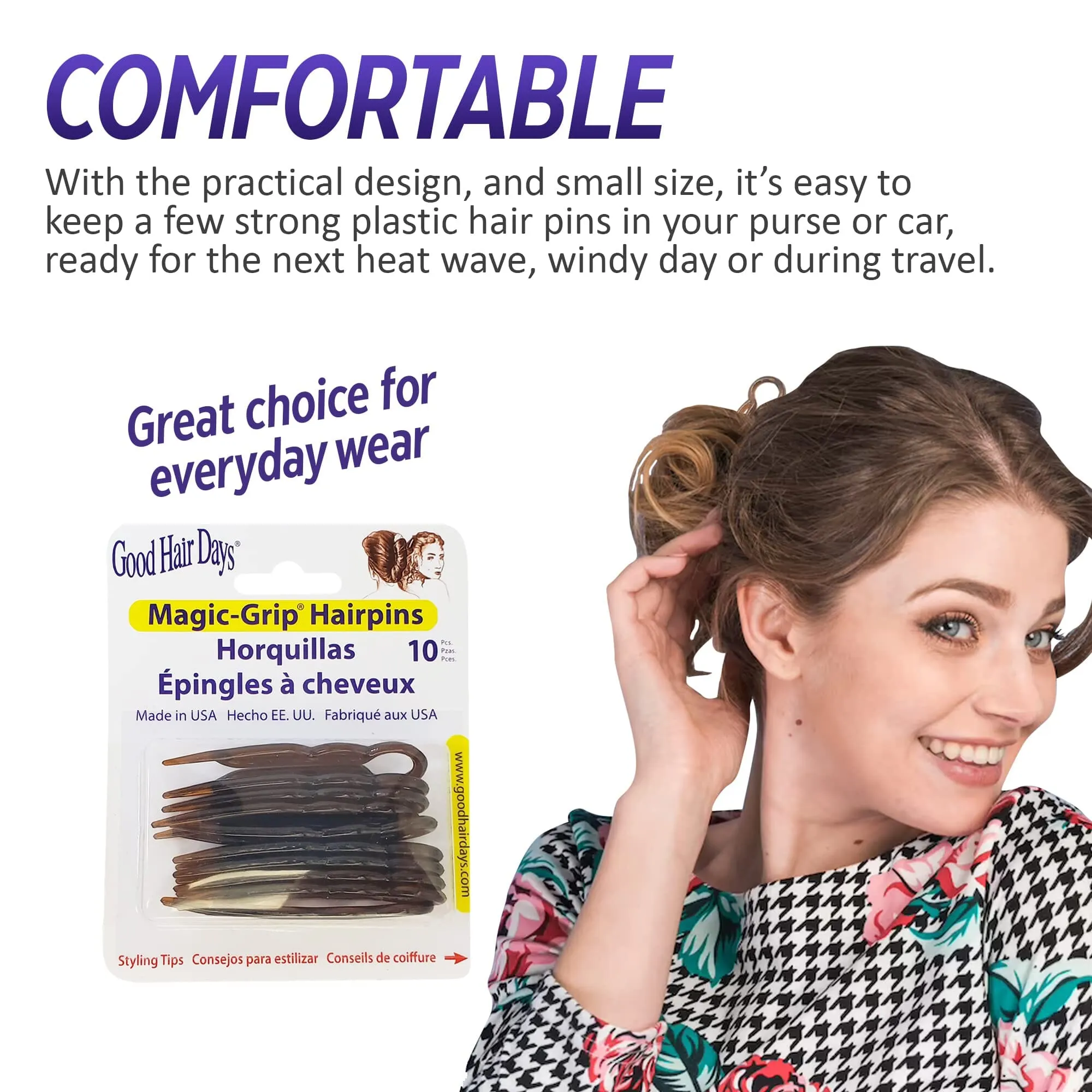 Magic Grip Hair Pins - Good Hair Days | 10 Pc