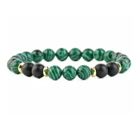 Malachite Bracelet (Circumference 19cm) 孔雀石串珠手鍊 (鍊長 19cm) (KJBR16217)