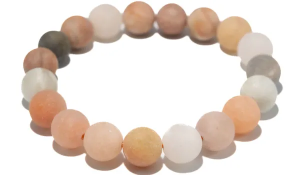 Matte Mixed Moonstone Natural Gemstone Bracelet