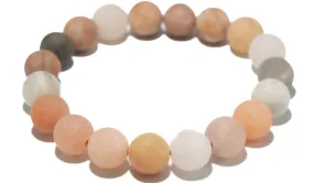 Matte Mixed Moonstone Natural Gemstone Bracelet