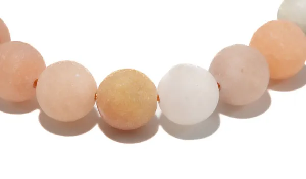 Matte Mixed Moonstone Natural Gemstone Bracelet