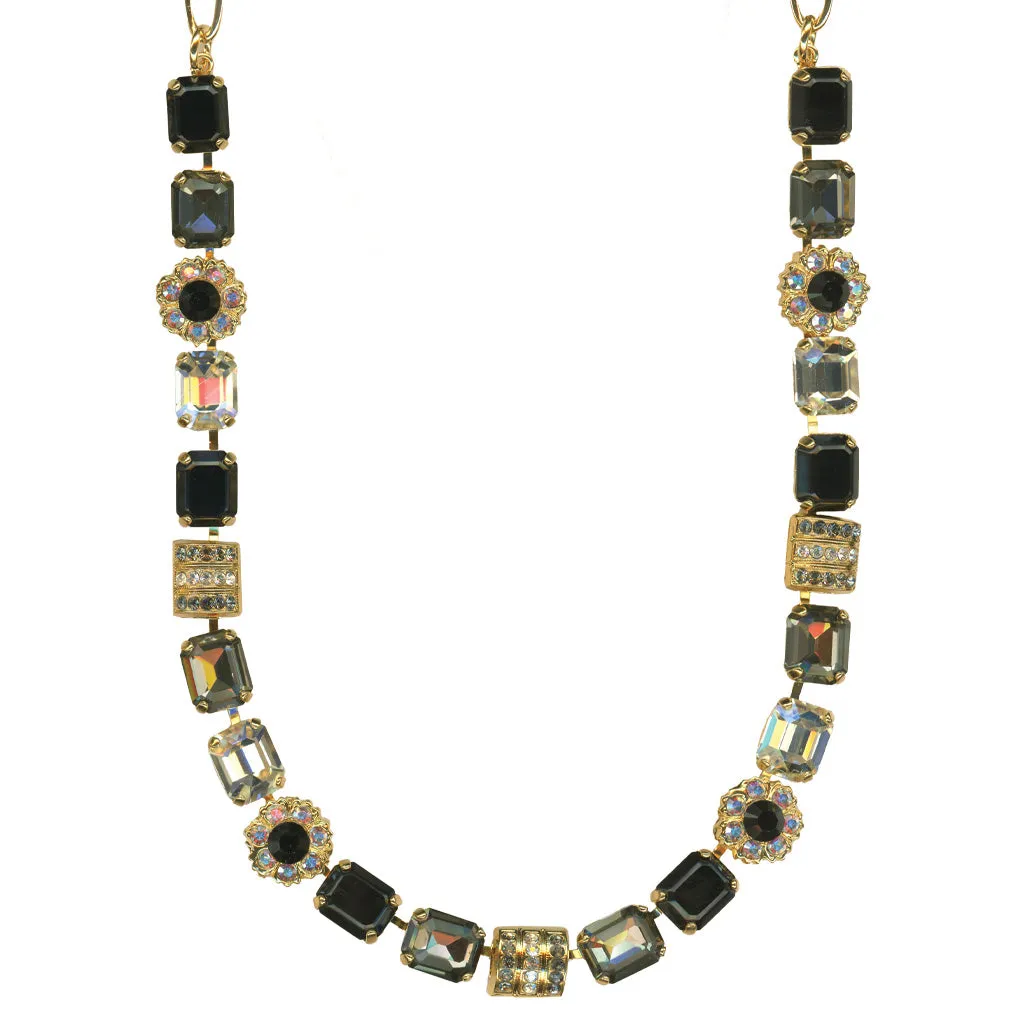 Medium Emerald Rosette Necklace in "Obsidian Shores" *Custom*