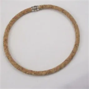 Men's Necklace Beige Braided  Portuguese Cork