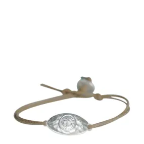 Men's Sterling Silver Anchor Bracelet on Cord