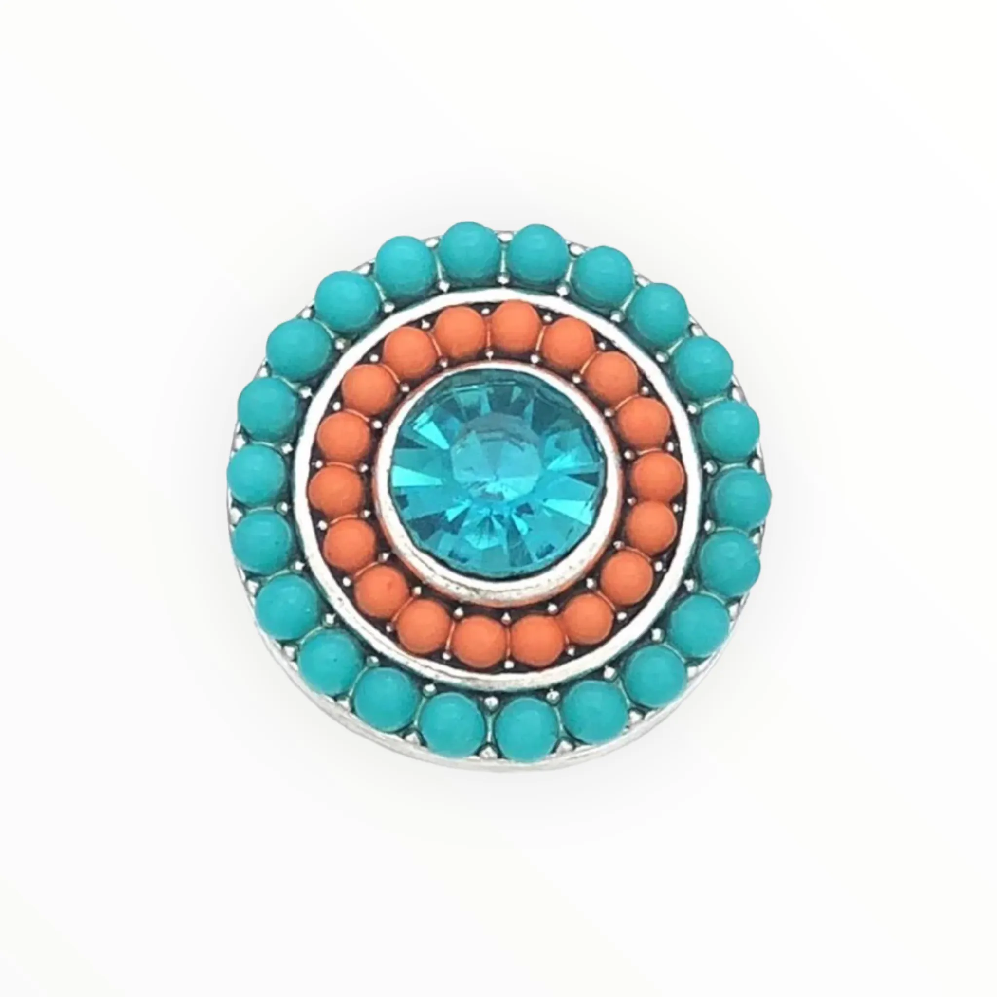 Metal Hairpin click / chunk button 01-blauw