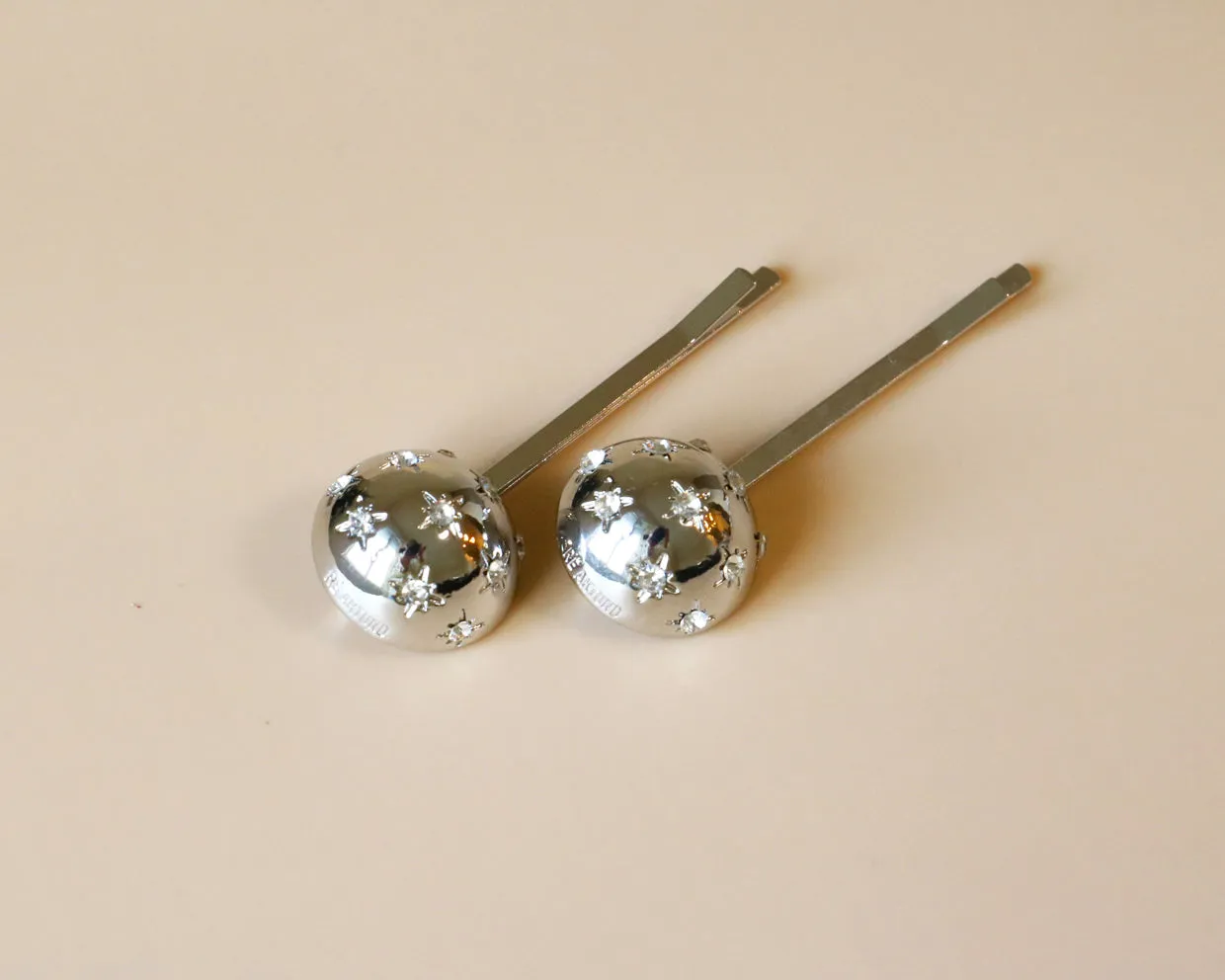 Metal Silver Ball Hair Pin