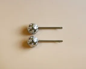 Metal Silver Ball Hair Pin