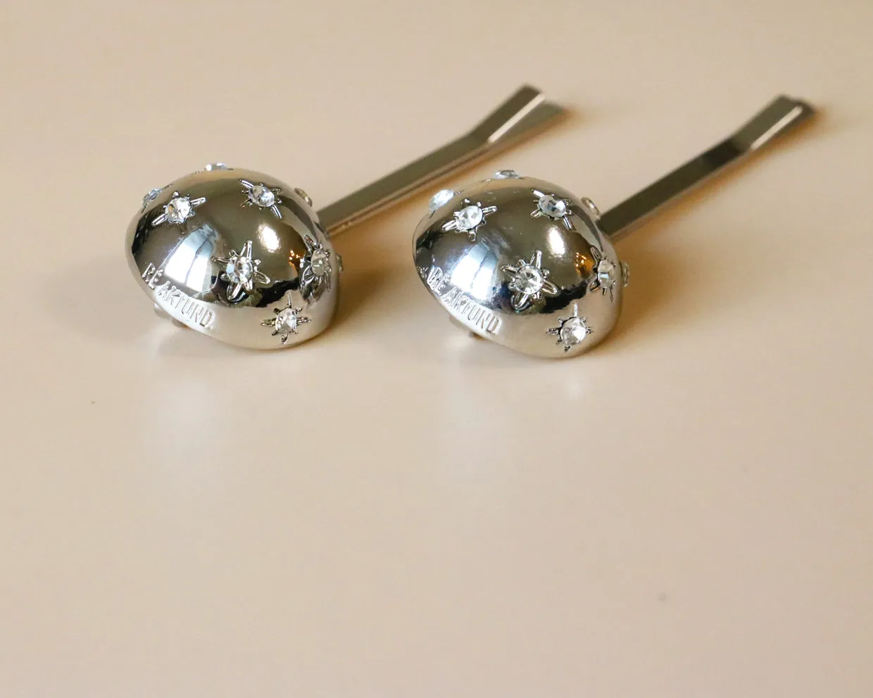 Metal Silver Ball Hair Pin