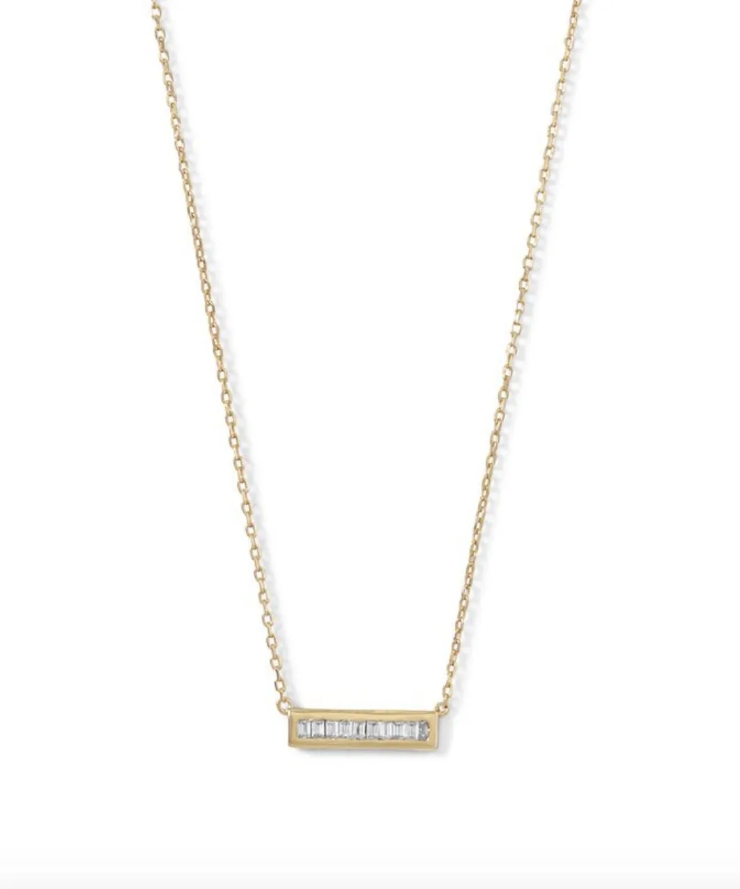 Mia Baguette Bar Necklace