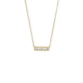 Mia Baguette Bar Necklace