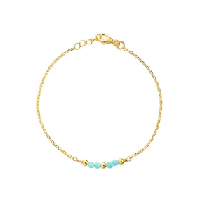 Michele Amazonite Bracelet, Gold Vermeil