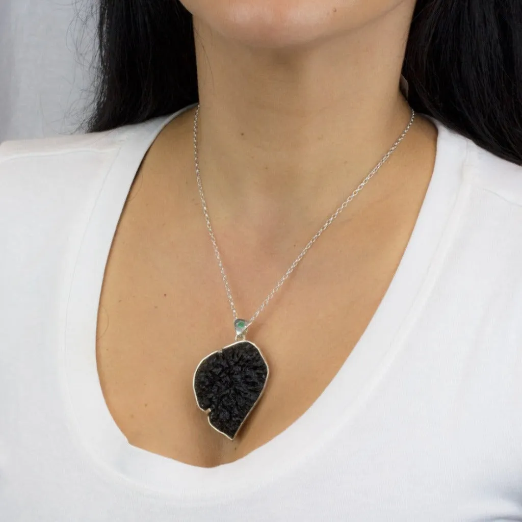 Moldavite and Emerald Necklace