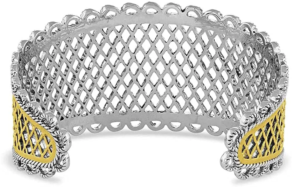 Montana Silversmiths Women’s Honey Western Lace Cuff Bracelet