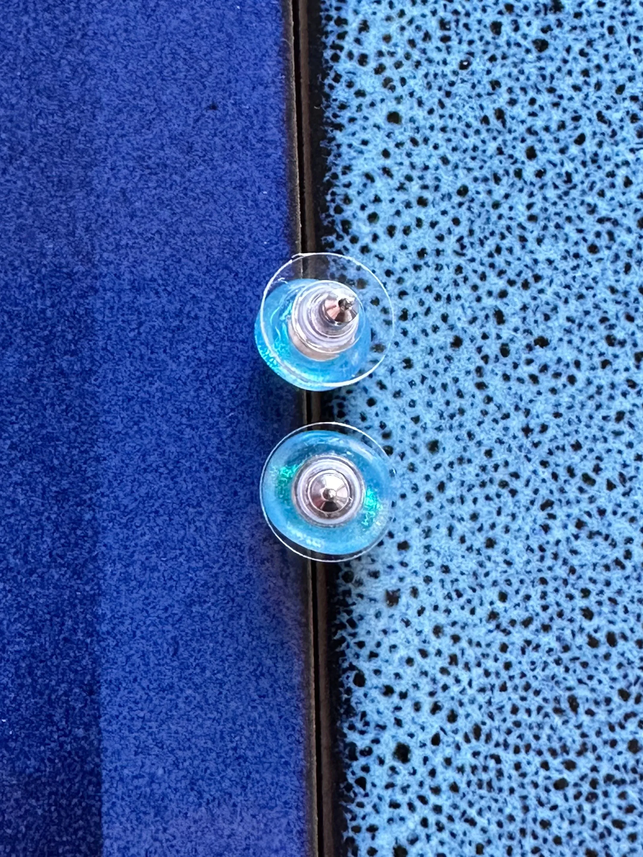 Moonstone Fused Glass Studs