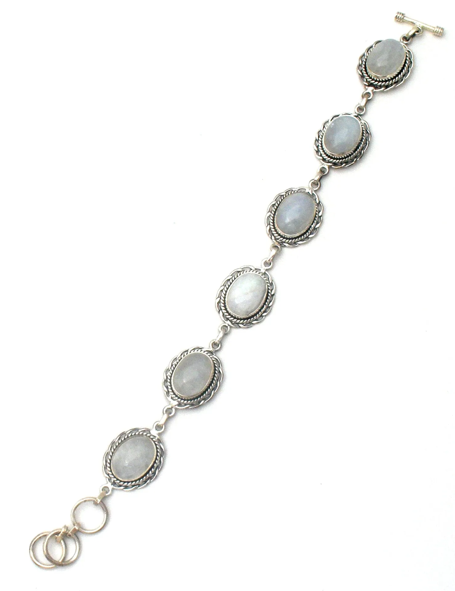 Moonstone Rainbow Bracelet Sterling Silver PTI