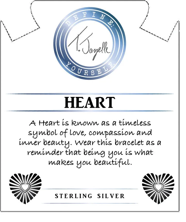 Moonstone Stone Bracelet with Heart Opal Sterling Silver Charm