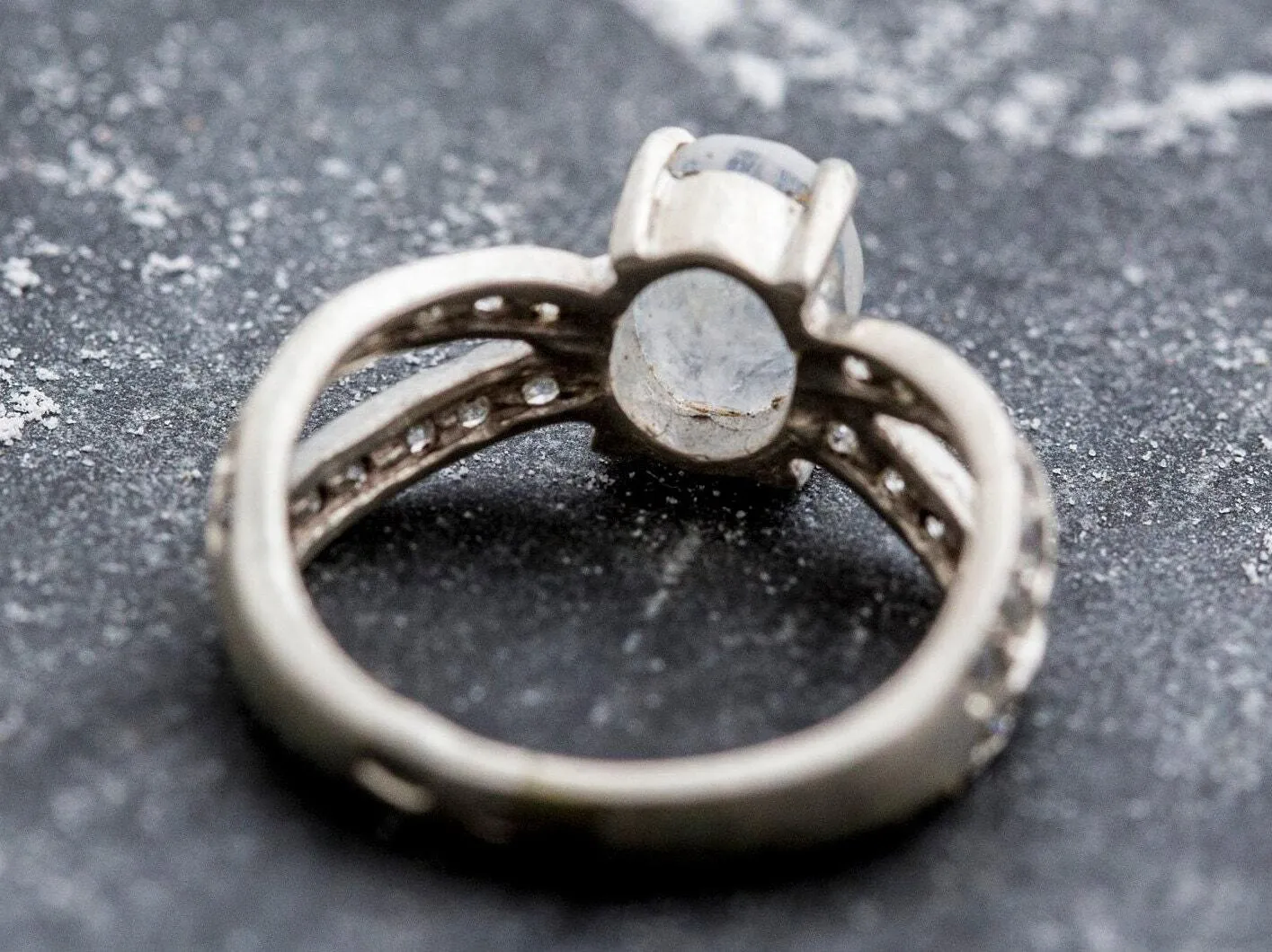Moonstone Vintage Ring - Natural Moonstone Ring - June Birthstone