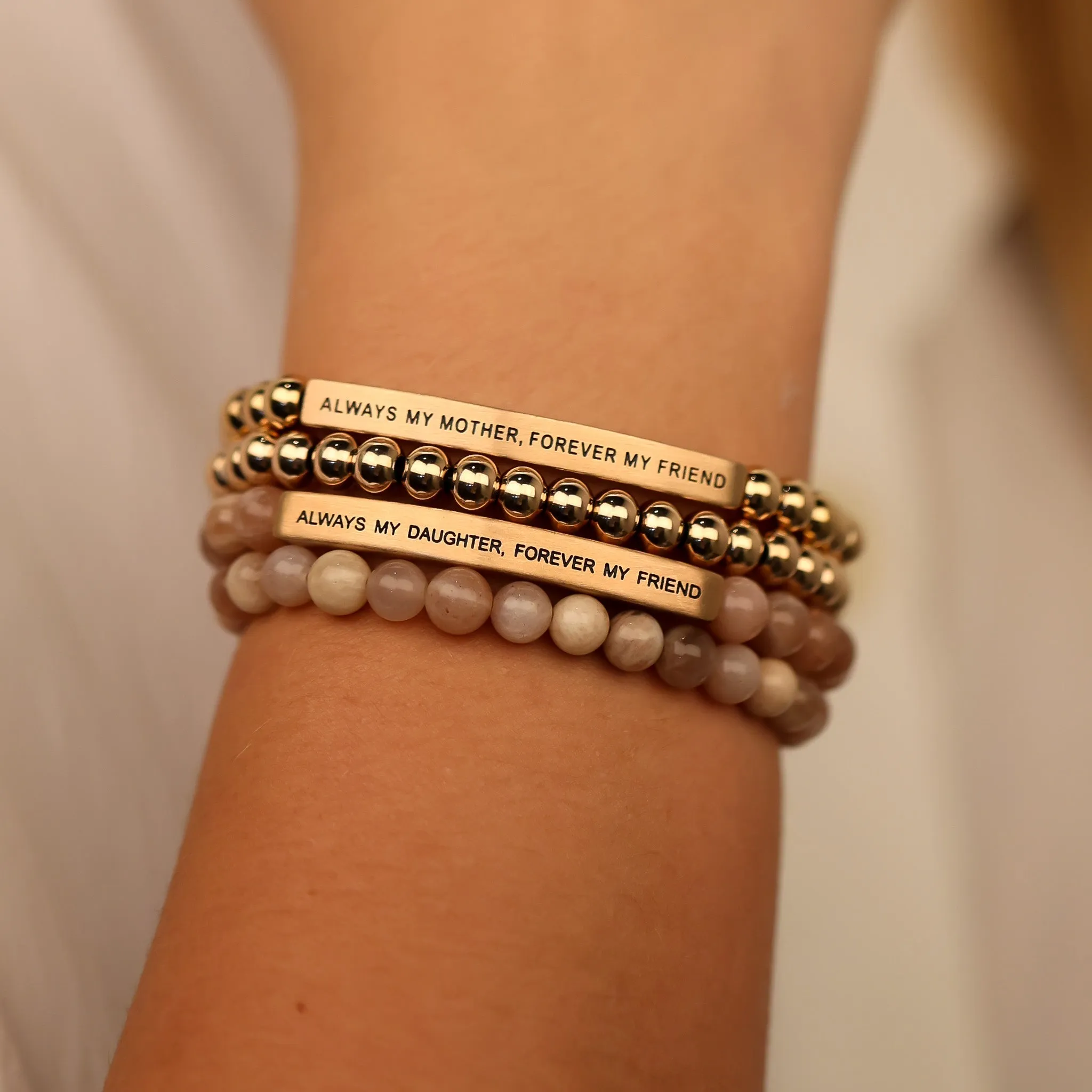 MOTHER / DAUGHTER GIFT SET - ROSE GOLD&SUNSTONE