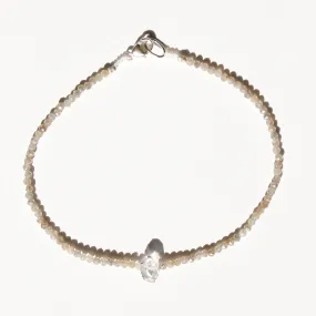 Mystic Moonstone   Herkimer Bracelet No.61
