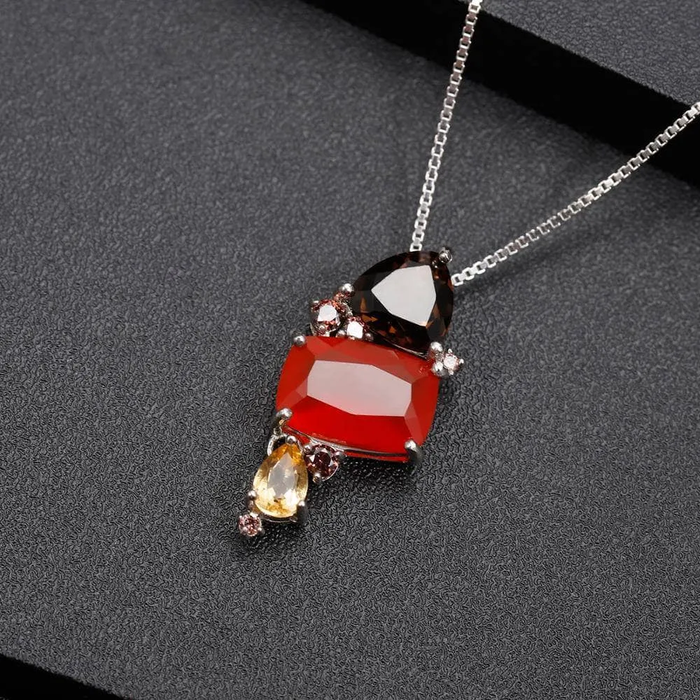 Natural Carnelian & Agate Necklace