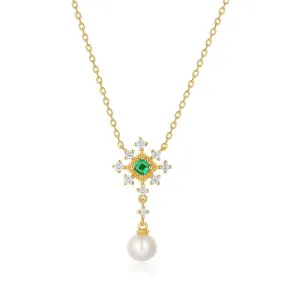 Natural Emerald Pendant Necklace
