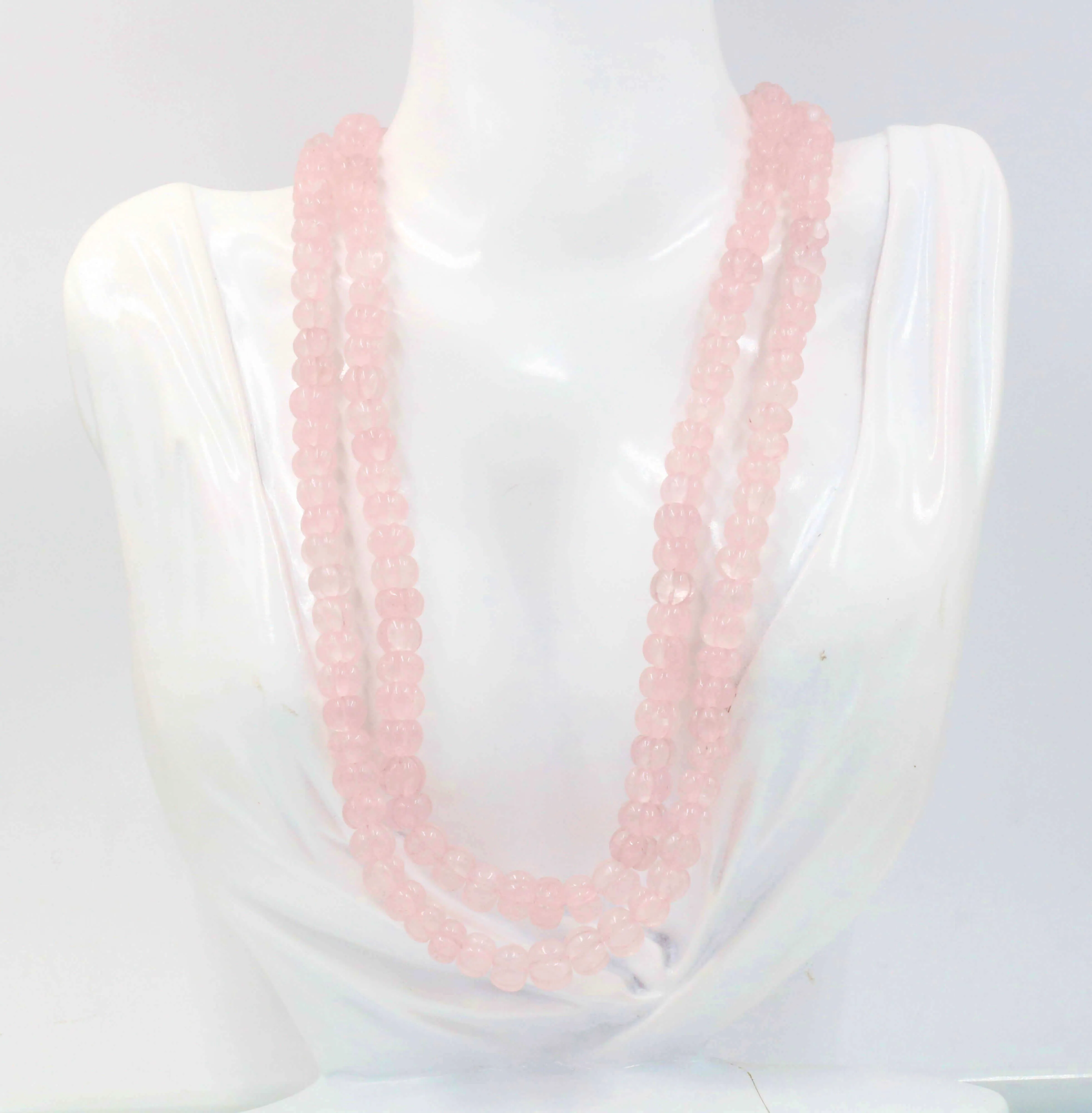 Natural Quartz gemstone Necklace Quartz Jewelry Quartz stone Necklace Quartz Pumpkin Necklace Quartz Beads SKU:6142554