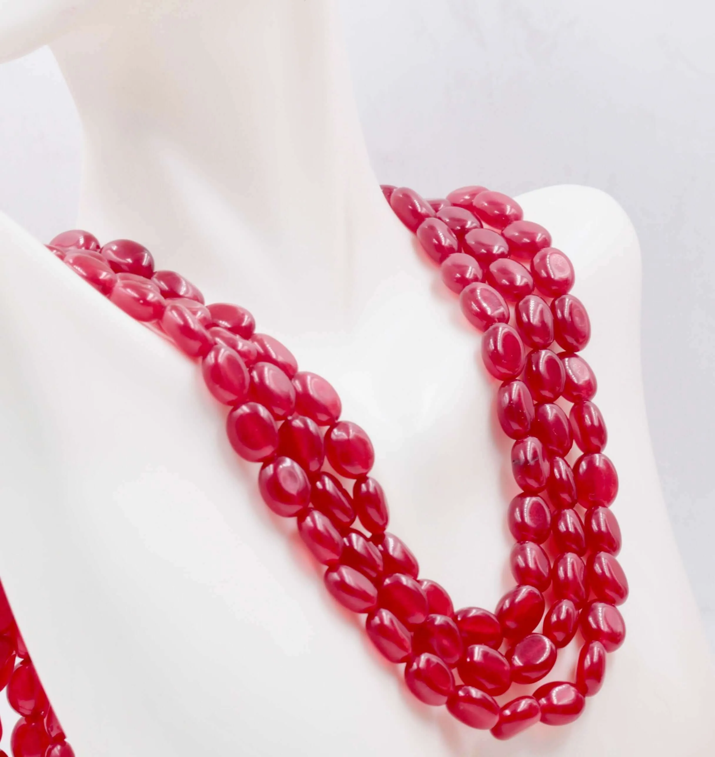 Natural Ruby Quartz Necklace Red Quartz Necklace Quartz Necklace Ruby Red Quartz Beads Red Gemstone beads Quartz stone beads ruby quartz  SKU:6142878