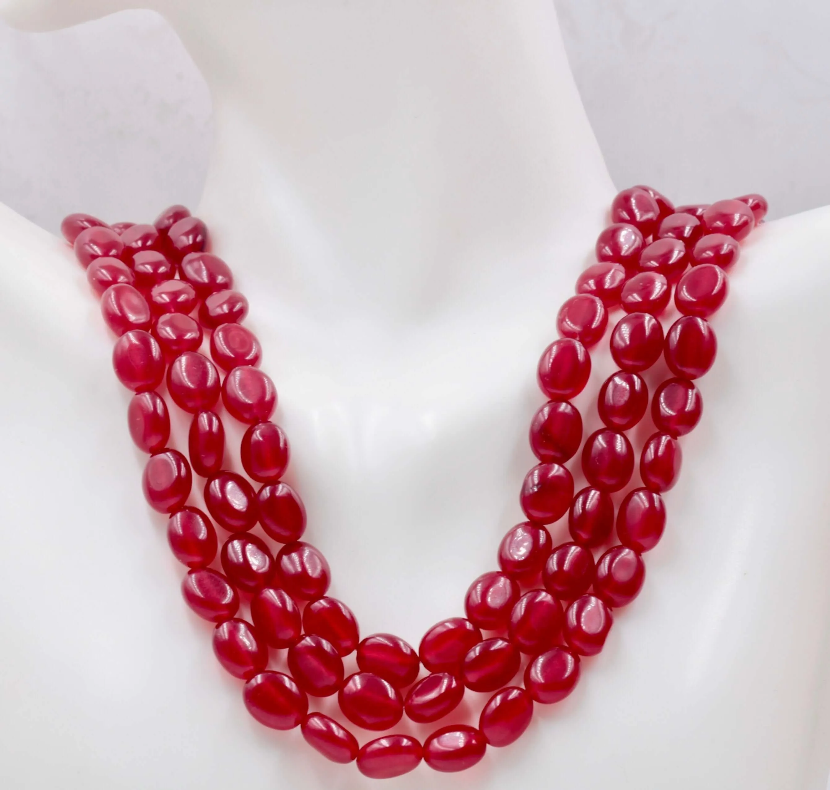 Natural Ruby Quartz Necklace Red Quartz Necklace Quartz Necklace Ruby Red Quartz Beads Red Gemstone beads Quartz stone beads ruby quartz  SKU:6142878